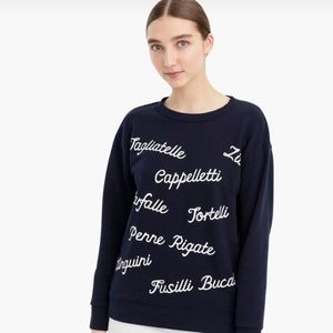 J Crew Pasta Sweatshirt